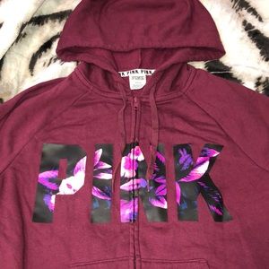 PINK Flower Print Jacket